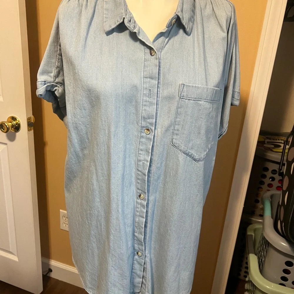 Denim Button Down - Picture 1 of 7
